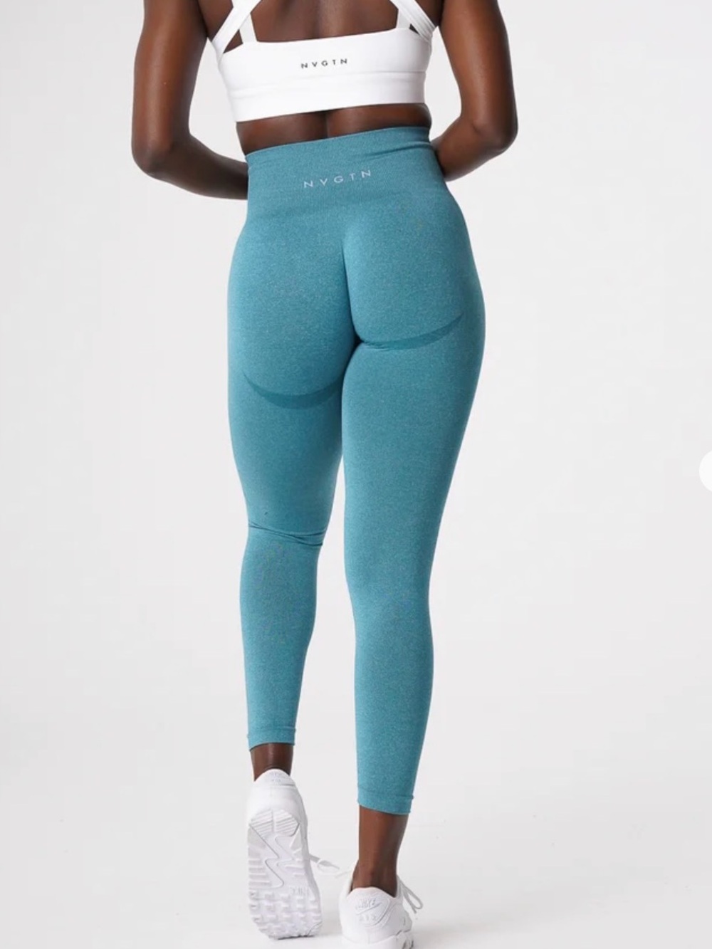 NVGTN Contour Seamless High-Waisted Leggings Teal – Size Small